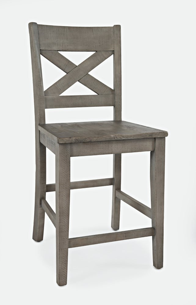 Jofran - Outer Banks X in Back Stool in Driftood (Set of 2) - 1841-BS420KD veiw 1