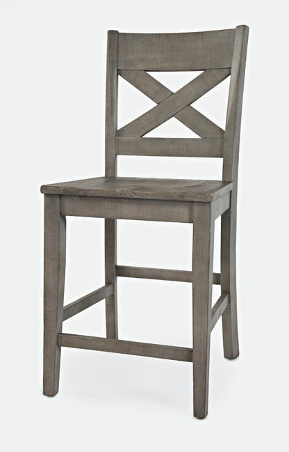Jofran - Outer Banks X in Back Stool in Driftood (Set of 2) - 1841-BS420KD veiw 3