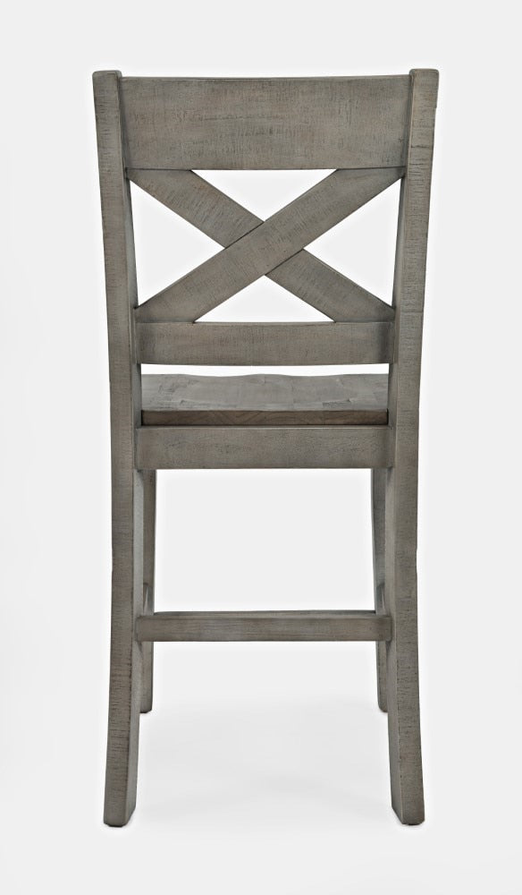 Jofran - Outer Banks X in Back Stool in Driftood (Set of 2) - 1841-BS420KD veiw 4