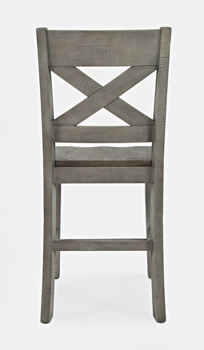 Jofran - Outer Banks X in Back Stool in Driftood (Set of 2) - 1841-BS420KD veiw 4