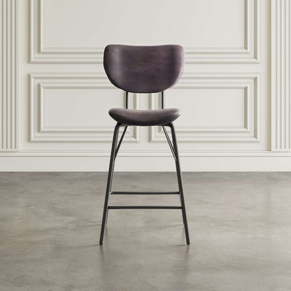 Jofran - Owen Contemporary Modern Faux Leather Split-Back Upholstered Counter Height Barstool (Set of 2) Dark Brown - 2271-OWENSTDBN view 6