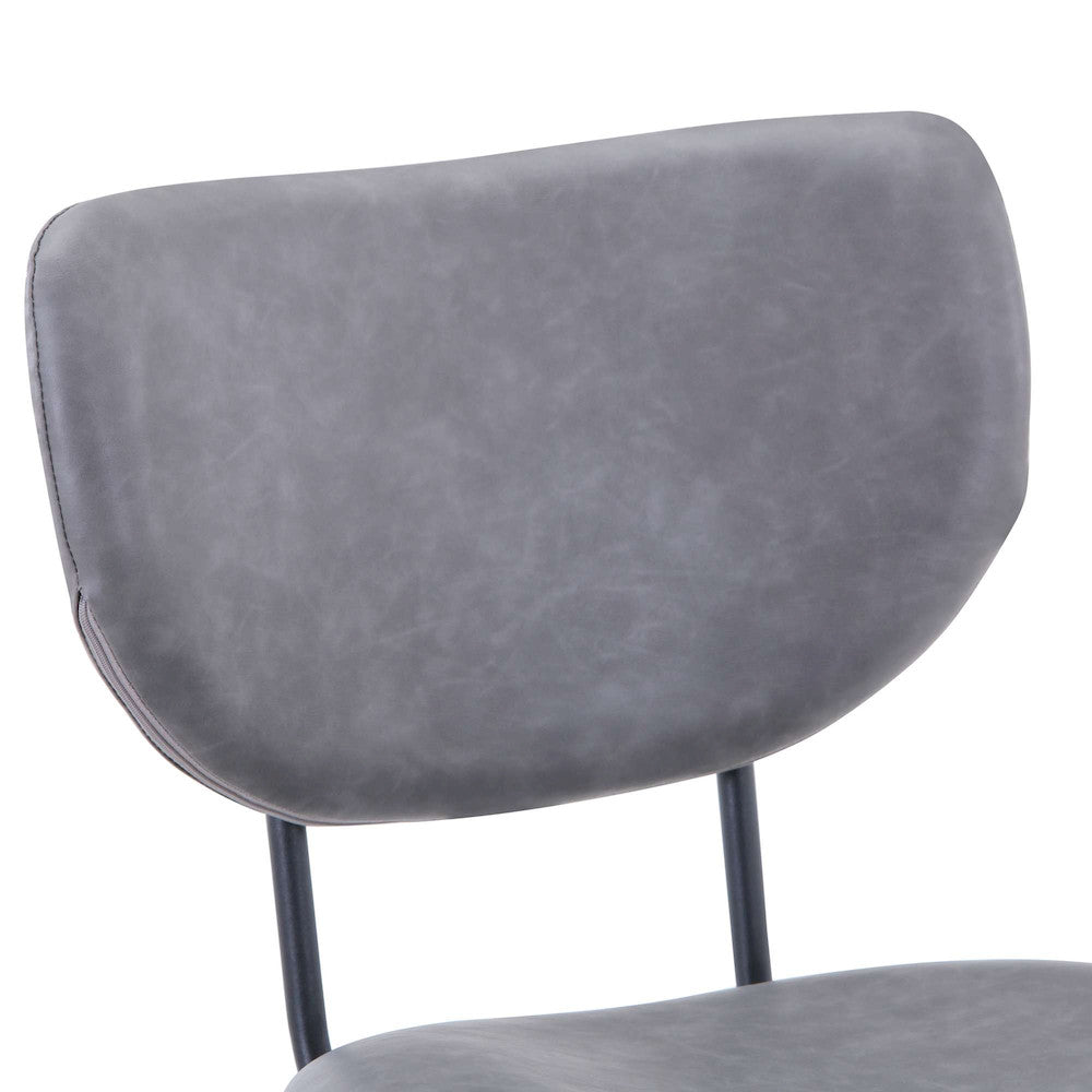 Jofran - Owen Contemporary Modern Faux Leather Split-Back Upholstered Counter Height Barstool (Set of 2) Grey - 2271-OWENSTGRY view 7