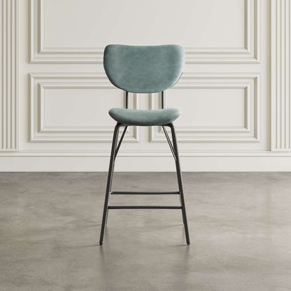 Jofran - Owen Contemporary Modern Faux Leather Split-Back Upholstered Counter Height Barstool (Set of 2) Jade - 2271-OWENSTJD view 6