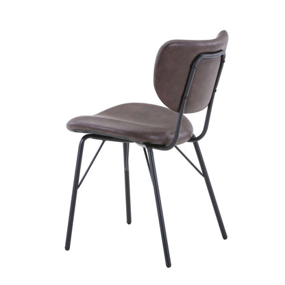 Jofran - Owen Contemporary Modern Faux Leather Split-Back Upholstered Dining Chair (Set of 2) Dark Brown - 2271-OWENCHDBN view 4