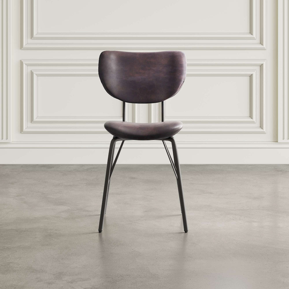 Jofran - Owen Contemporary Modern Faux Leather Split-Back Upholstered Dining Chair (Set of 2) Dark Brown - 2271-OWENCHDBN view 7