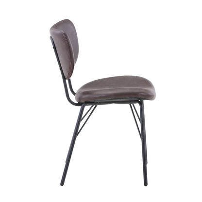 Jofran - Owen Contemporary Modern Faux Leather Split-Back Upholstered Dining Chair (Set of 2) Dark Brown - 2271-OWENCHDBN view 9
