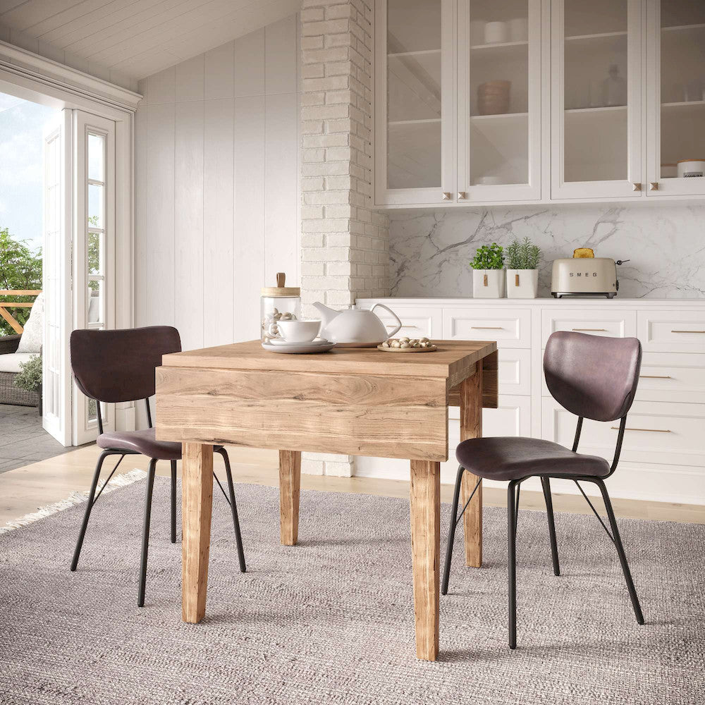 Jofran - Owen Contemporary Modern Faux Leather Split-Back Upholstered Dining Chair (Set of 2) Dark Brown - 2271-OWENCHDBN view 11