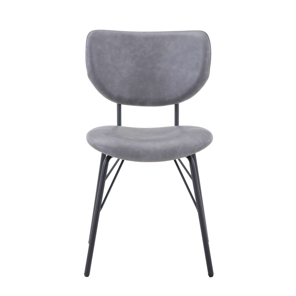 Jofran - Owen Contemporary Modern Faux Leather Split-Back Upholstered Dining Chair (Set of 2) Grey - 2271-OWENCHGRY view 1