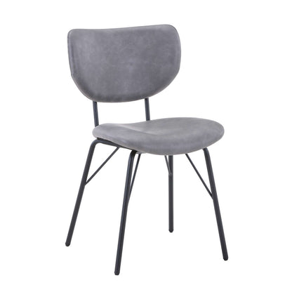 Jofran - Owen Contemporary Modern Faux Leather Split-Back Upholstered Dining Chair (Set of 2) Grey - 2271-OWENCHGRY view 2