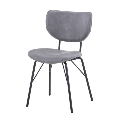 Jofran - Owen Contemporary Modern Faux Leather Split-Back Upholstered Dining Chair (Set of 2) Grey - 2271-OWENCHGRY view 3