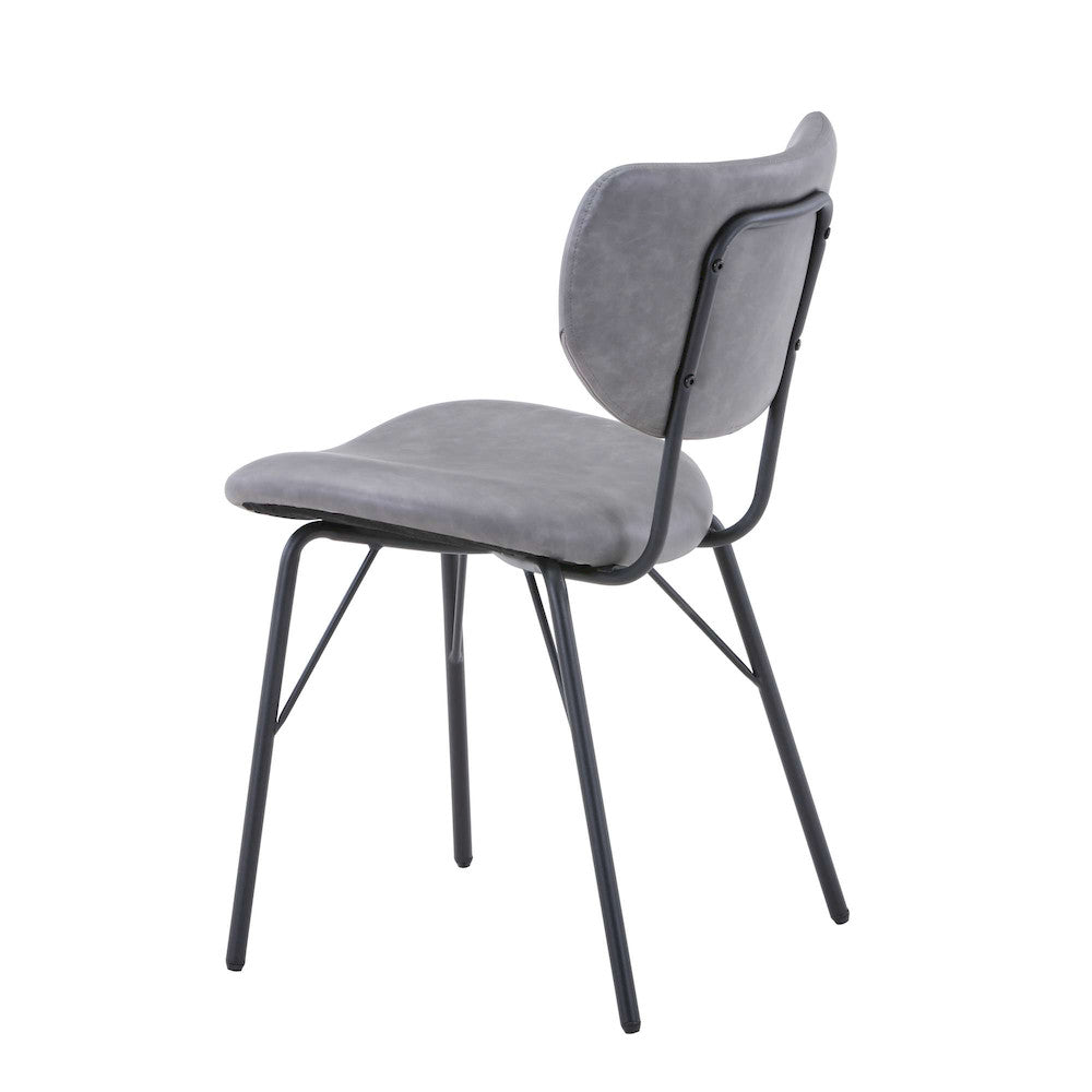 Jofran - Owen Contemporary Modern Faux Leather Split-Back Upholstered Dining Chair (Set of 2) Grey - 2271-OWENCHGRY view 4