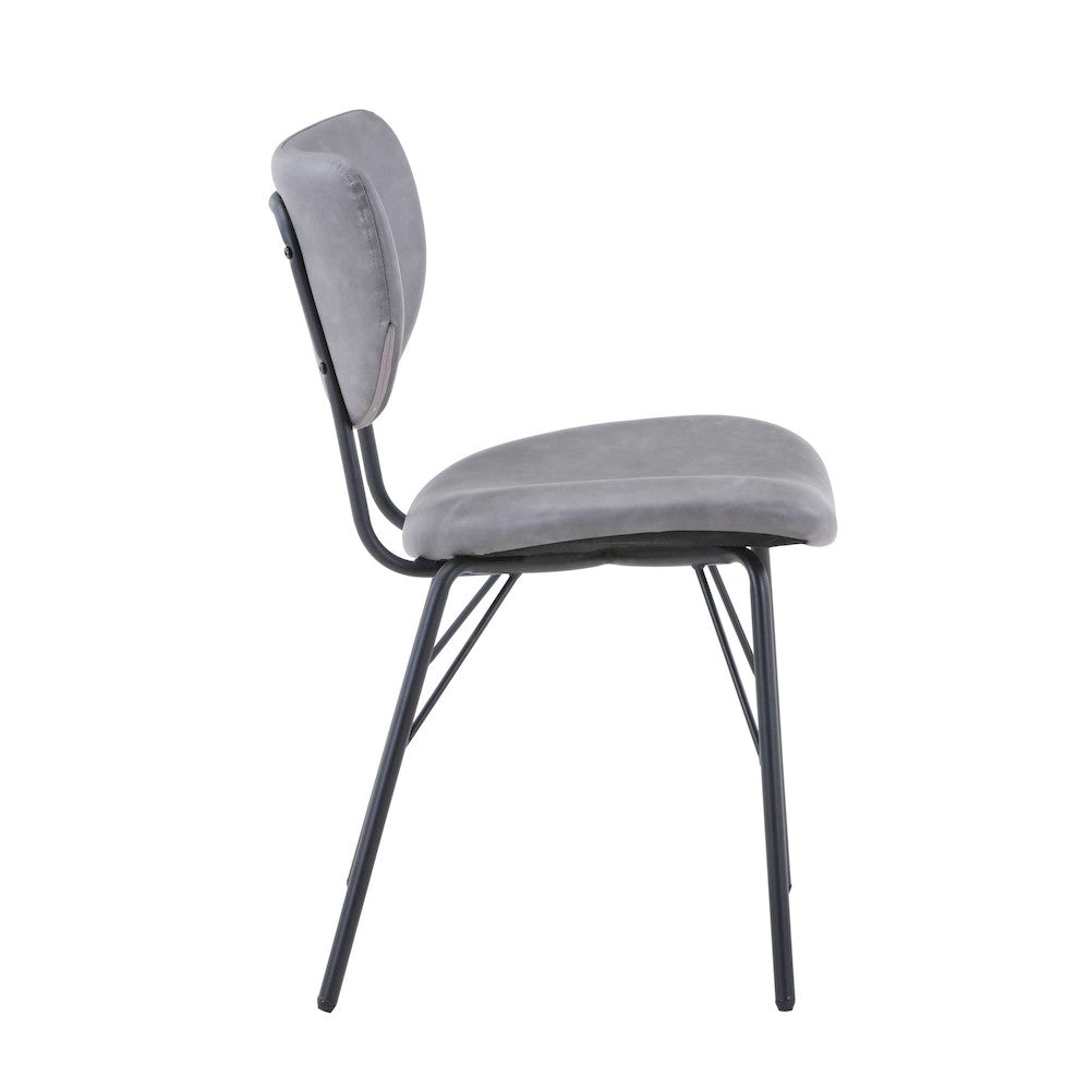 Jofran - Owen Contemporary Modern Faux Leather Split-Back Upholstered Dining Chair (Set of 2) Grey - 2271-OWENCHGRY view 9