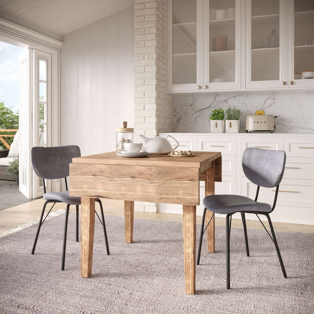 Jofran - Owen Contemporary Modern Faux Leather Split-Back Upholstered Dining Chair (Set of 2) Grey - 2271-OWENCHGRY view 12