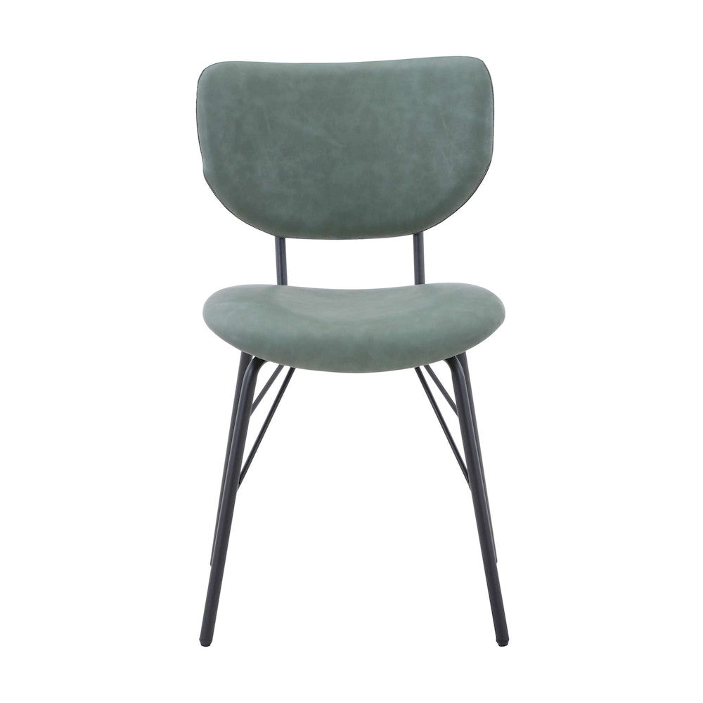 Jofran - Owen Contemporary Modern Faux Leather Split-Back Upholstered Dining Chair (Set of 2) Jade - 2271-OWENCHJD view 1