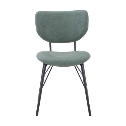 Jofran - Owen Contemporary Modern Faux Leather Split-Back Upholstered Dining Chair (Set of 2) Jade - 2271-OWENCHJD view 1