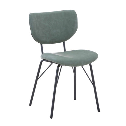 Jofran - Owen Contemporary Modern Faux Leather Split-Back Upholstered Dining Chair (Set of 2) Jade - 2271-OWENCHJD view 2
