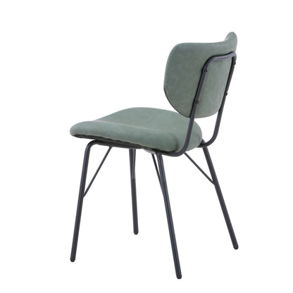 Jofran - Owen Contemporary Modern Faux Leather Split-Back Upholstered Dining Chair (Set of 2) Jade - 2271-OWENCHJD view 4