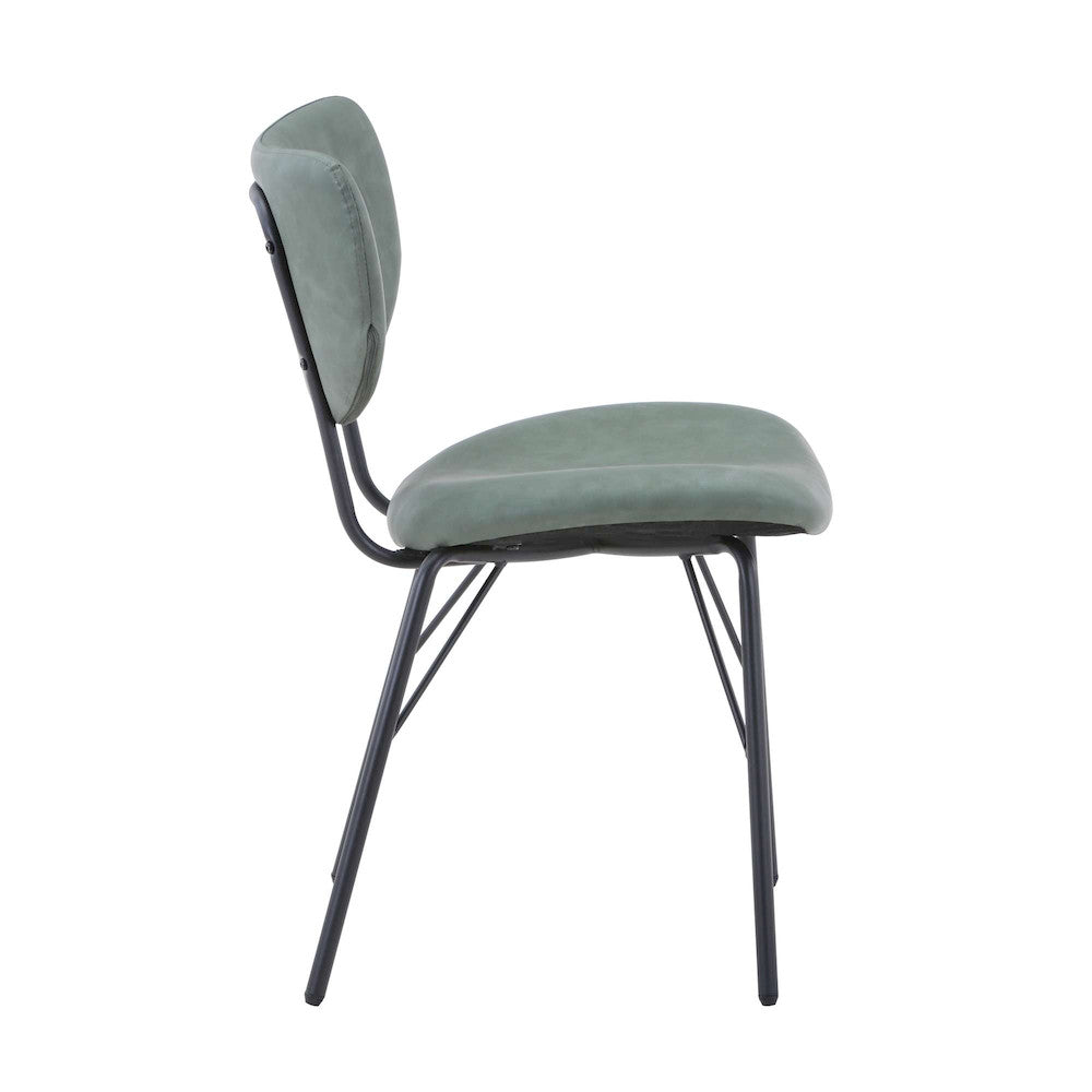 Jofran - Owen Contemporary Modern Faux Leather Split-Back Upholstered Dining Chair (Set of 2) Jade - 2271-OWENCHJD view 9