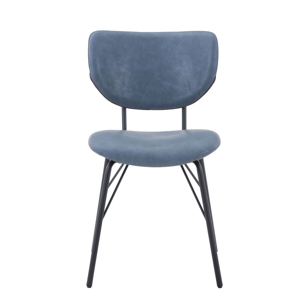 Jofran - Owen Contemporary Modern Faux Leather Split-Back Upholstered Dining Chair (Set of 2) Slate - 2271-OWENCHSL view 1