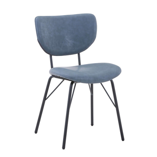 Jofran - Owen Contemporary Modern Faux Leather Split-Back Upholstered Dining Chair (Set of 2) Slate - 2271-OWENCHSL view 2