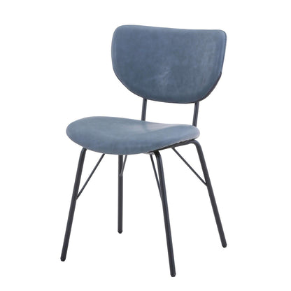 Jofran - Owen Contemporary Modern Faux Leather Split-Back Upholstered Dining Chair (Set of 2) Slate - 2271-OWENCHSL view 3