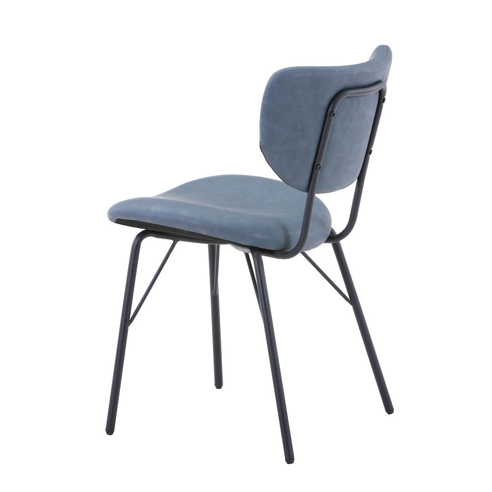 Jofran - Owen Contemporary Modern Faux Leather Split-Back Upholstered Dining Chair (Set of 2) Slate - 2271-OWENCHSL view 4