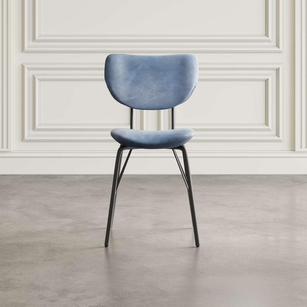 Jofran - Owen Contemporary Modern Faux Leather Split-Back Upholstered Dining Chair (Set of 2) Slate - 2271-OWENCHSL view 7