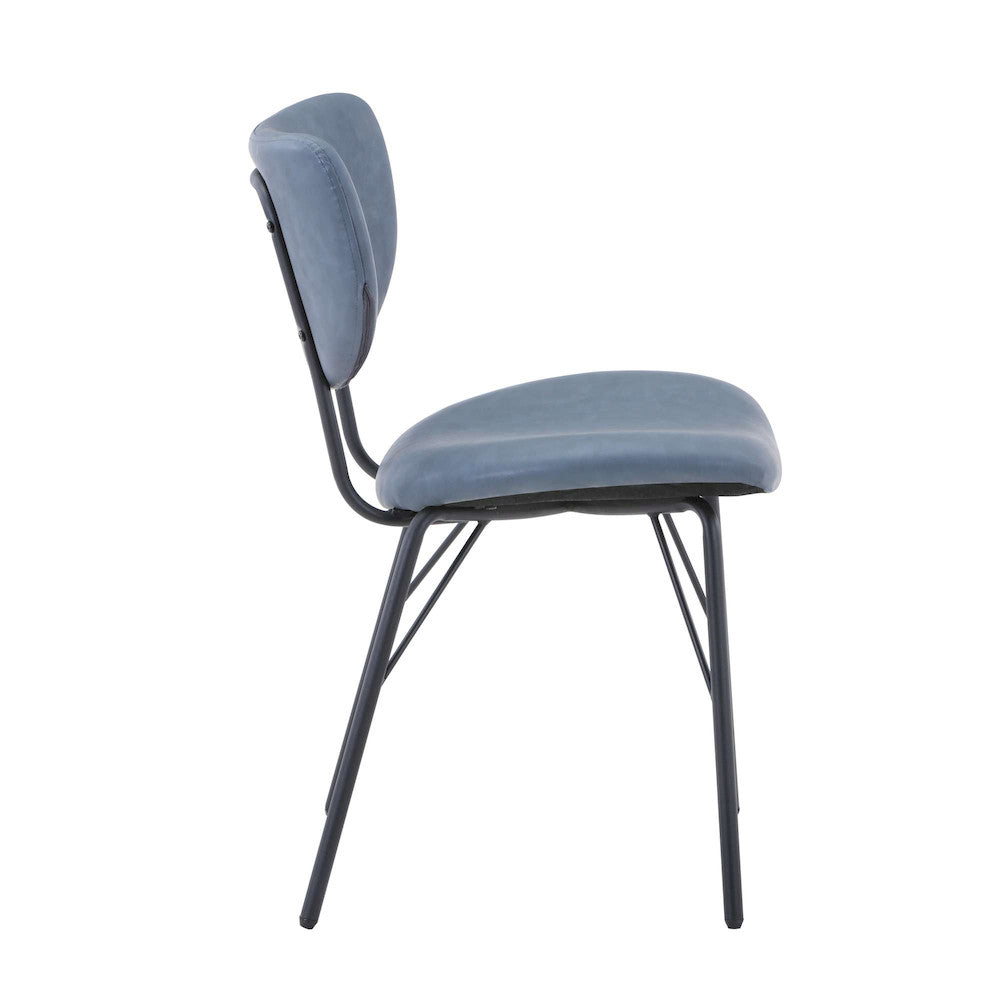 Jofran - Owen Contemporary Modern Faux Leather Split-Back Upholstered Dining Chair (Set of 2) Slate - 2271-OWENCHSL view 9