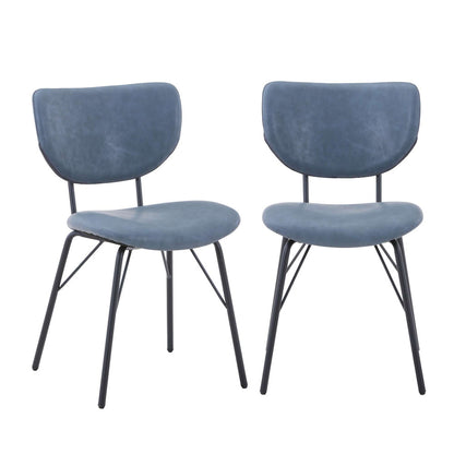 Jofran - Owen Contemporary Modern Faux Leather Split-Back Upholstered Dining Chair (Set of 2) Slate - 2271-OWENCHSL view 10