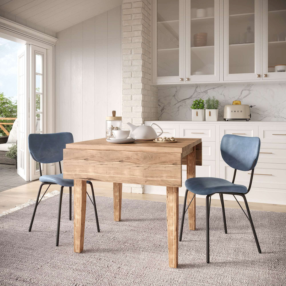 Jofran - Owen Contemporary Modern Faux Leather Split-Back Upholstered Dining Chair (Set of 2) Slate - 2271-OWENCHSL view 11