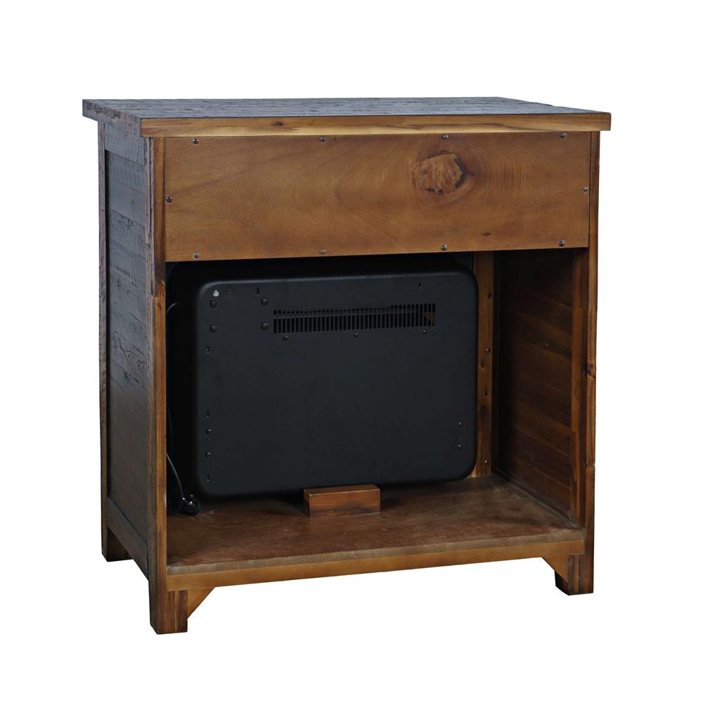 Jofran - Painted Canyon Rustic 32in Electric Fireplace Console TV Stand in Brown - 1600-FP32 veiw 4