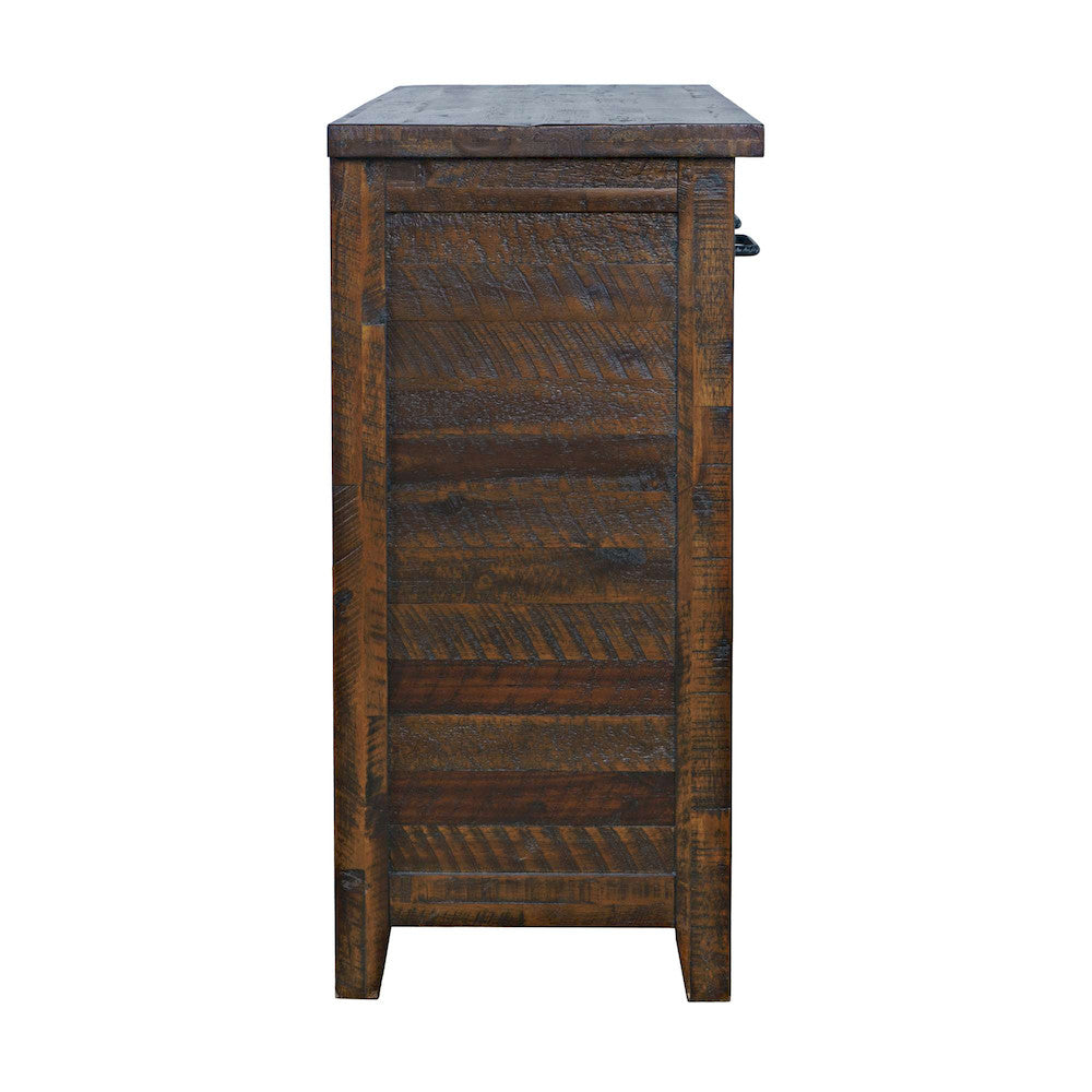 Jofran - Painted Canyon Rustic 32in Electric Fireplace Console TV Stand in Brown - 1600-FP32 view 4