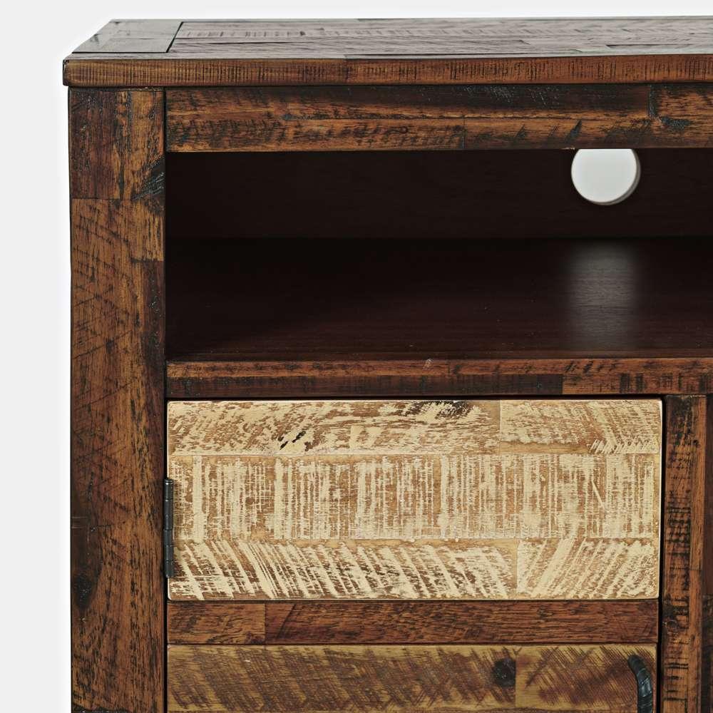 Jofran - Painted Canyon Rustic 60in Storage Console TV Stand with Electric Fireplace,  - 1600-FP6034 veiw 2