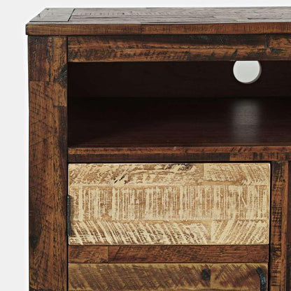 Jofran - Painted Canyon Rustic 60in Storage Console TV Stand with Electric Fireplace,  - 1600-FP6034 veiw 2