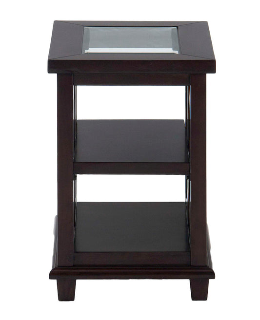 Jofran - Panama Brown Contemporary Wood and Glass Small End Table - 966-7 view 1