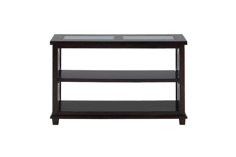 Jofran - Panama Brown Contemporary Wood and Glass Sofa Table - 966-4 view 1