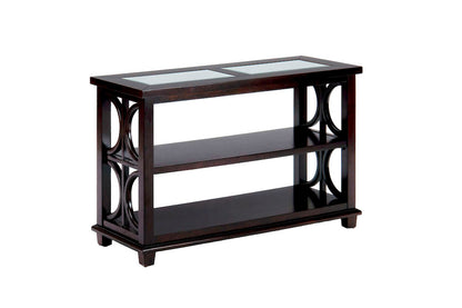 Jofran - Panama Brown Contemporary Wood and Glass Sofa Table - 966-4 view 2