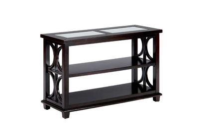 Jofran - Panama Brown Contemporary Wood and Glass Sofa Table - 966-4 veiw 1