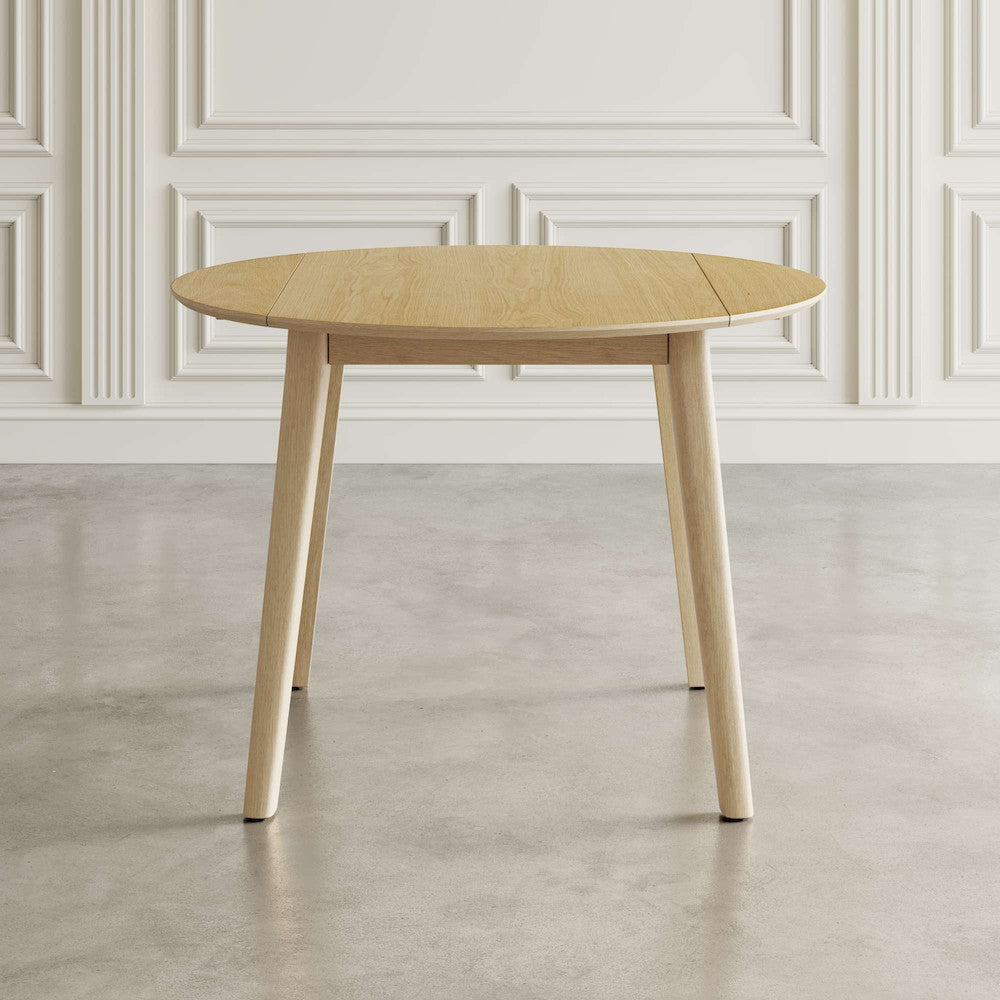 Jofran - Percy 42in Contemporary Round Drop-Leaf Dining Table in Natural - 2421-PERCYNAT view 3
