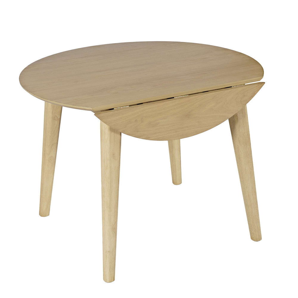 Jofran - Percy 42in Contemporary Round Drop-Leaf Dining Table in Natural - 2421-PERCYNAT view 6