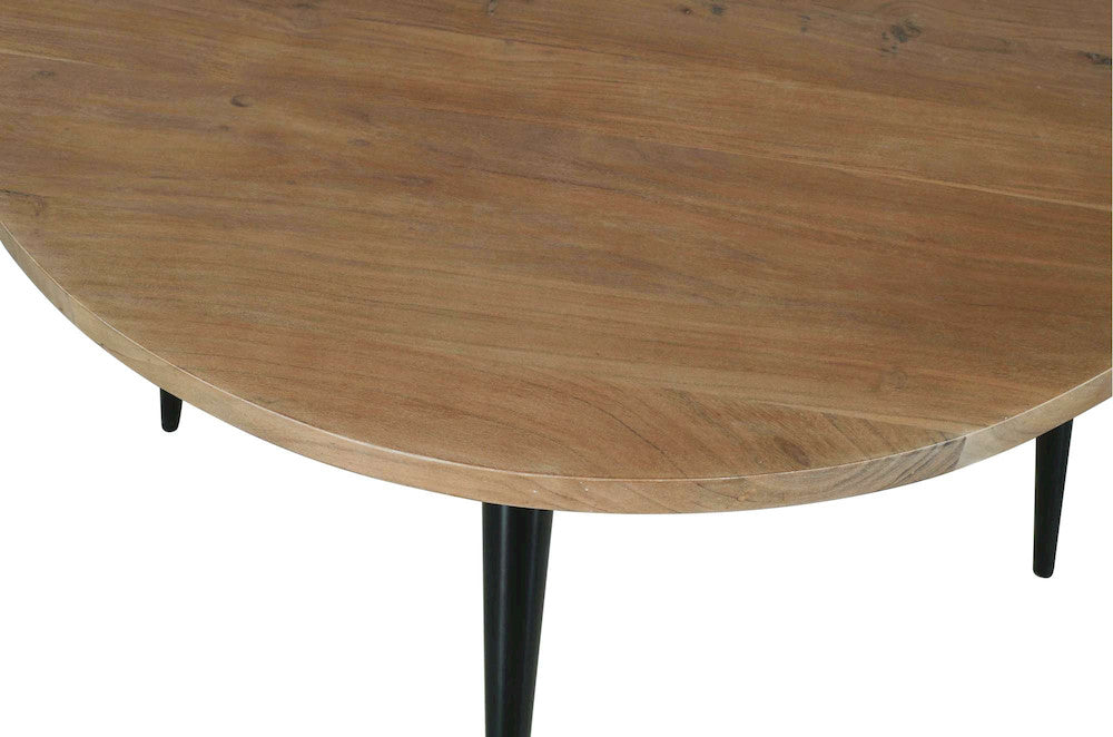 Jofran - Prelude 42in Round Modern Solid Acacia Wood Dining Table in Suede - 2201-42SD view 4