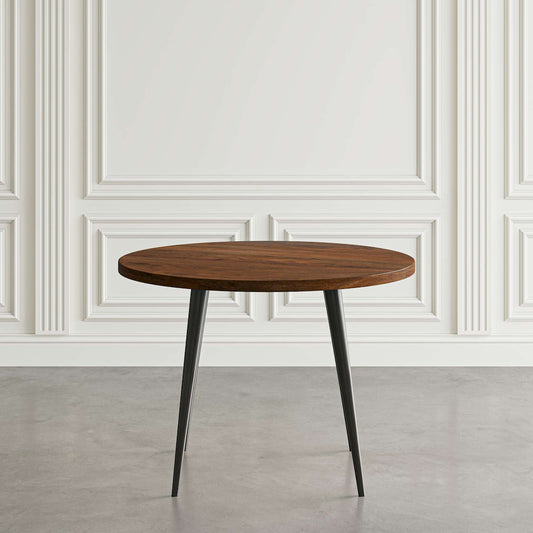 Jofran - Prelude 42in Round Modern Solid Acacia Wood Dining Table in Walnut - 2201-42WT view 1