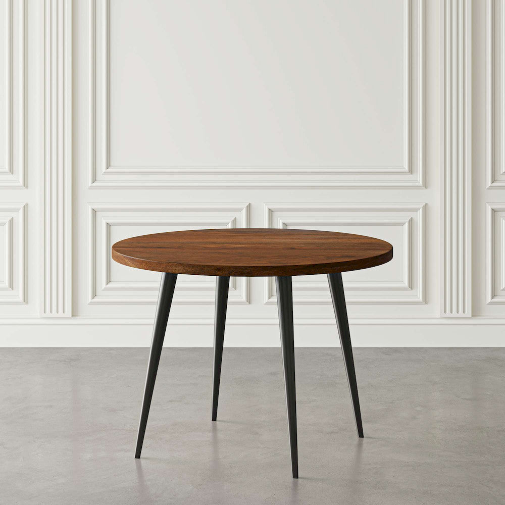 Jofran - Prelude 42in Round Modern Solid Acacia Wood Dining Table in Walnut - 2201-42WT view 2