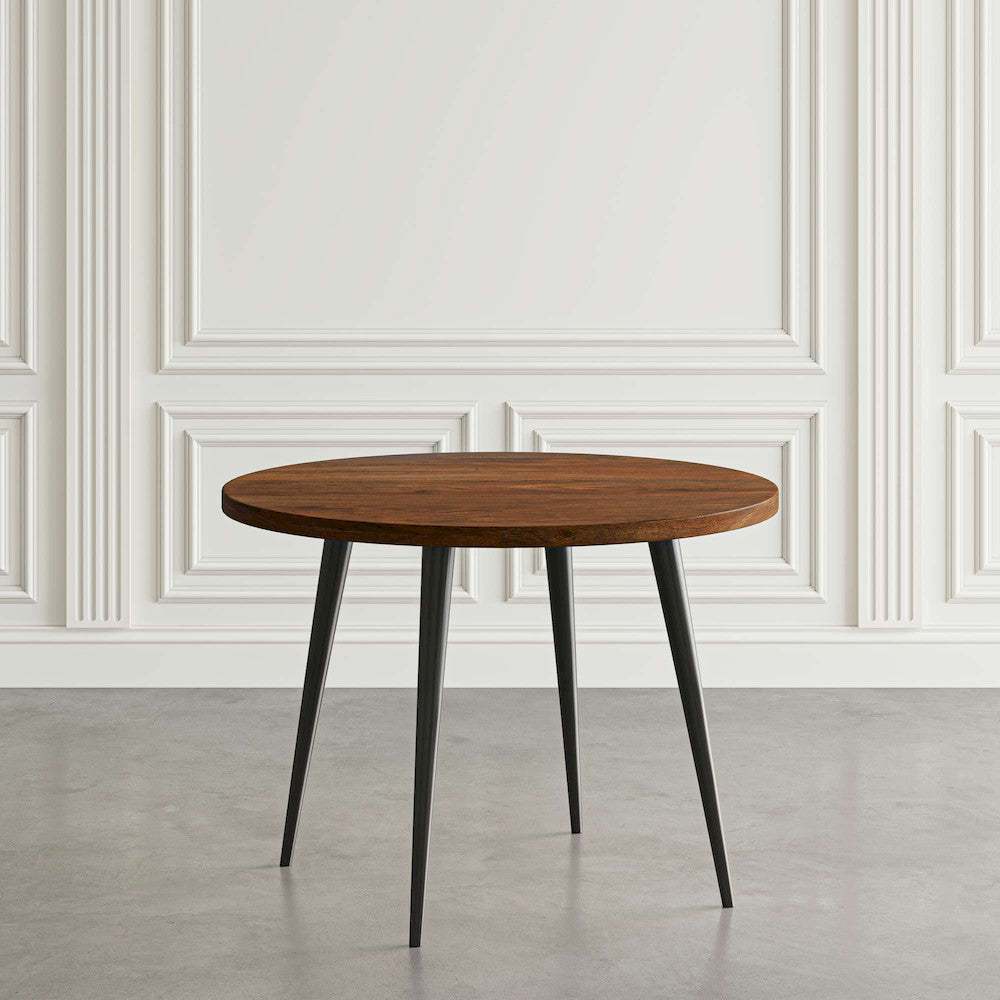 Jofran - Prelude 42in Round Modern Solid Acacia Wood Dining Table in Walnut - 2201-42WT view 3