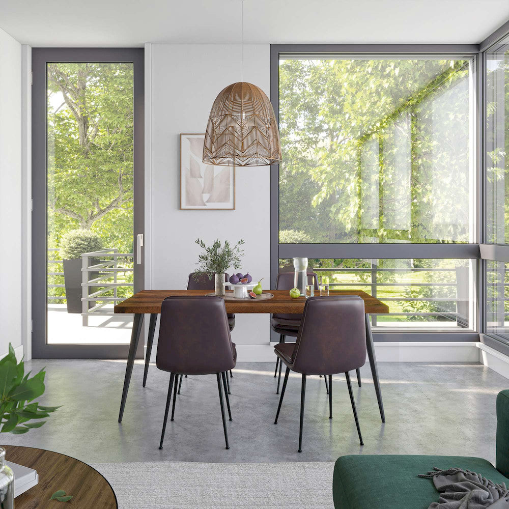 Jofran - Prelude 70in Mid-Century Modern Solid Acacia Wood Dining Table in Walnut - 2201-70WT view 7