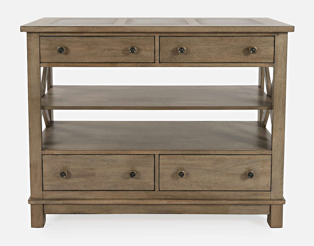 Jofran - Prescott Park Four Drawer Server - Weathered Oak - 1936-49 view 1