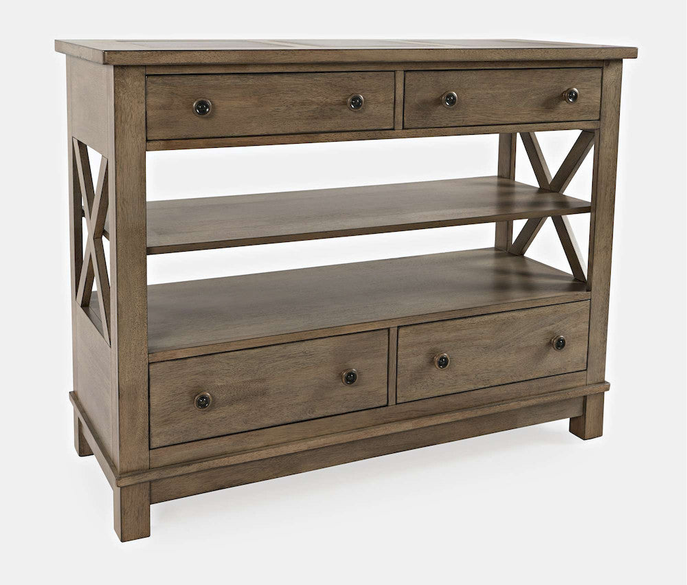 Jofran - Prescott Park Four Drawer Server - Weathered Oak - 1936-49 view 2