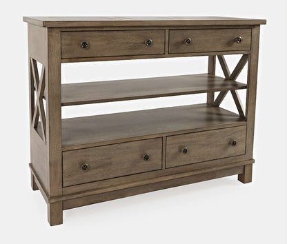 Jofran - Prescott Park Four Drawer Server - Weathered Oak - 1936-49 view 2