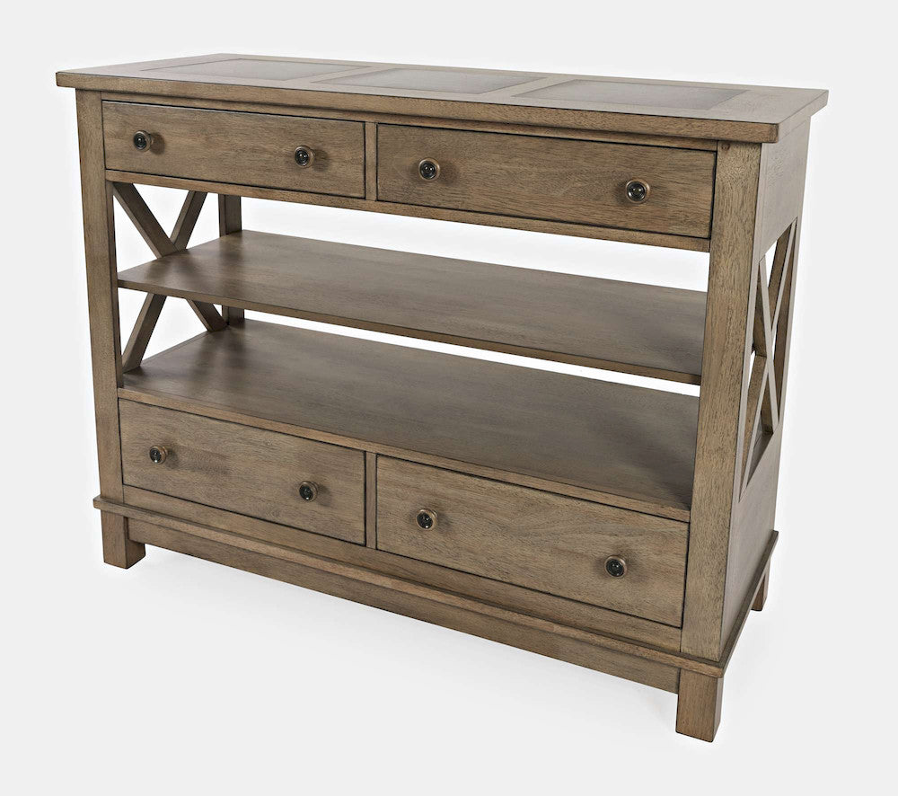 Jofran - Prescott Park Four Drawer Server - Weathered Oak - 1936-49 view 3