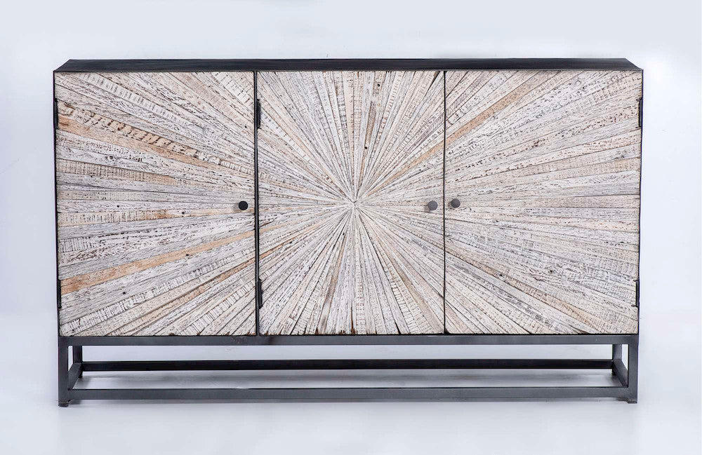 Jofran - Reclaimed Wood Astral Plains 3 Door Accent Cabinet - Grey Wash - 1929-59 view 1